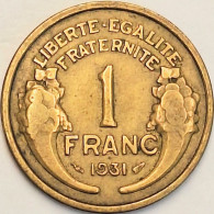 France - Franc 1931, KM# 885 (#4071) - 1 Franc