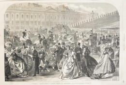 Londres (London), Regent Street à Quatre Heures De L'après-midi - Page Originale 1866 - Documenti Storici