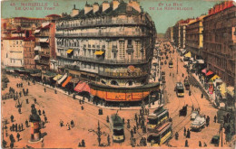 FRANCE - Marseille - L L - Vue Sur Le Quai Du Port Et La Rue De La République - Tramway - Animé - Carte Postale Ancienne - Unclassified