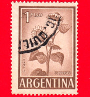 ARGENTINA - Usato - 1961 - Fiori - Girasoli - Sunflower - 1 - Gebraucht