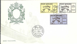 VATICAN 1958: FDC - FDC