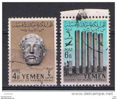 YEMEN:  1961  MAREB  -  2  USED  STAMPS  -  YV/TELL. 101 + 102 - Yemen
