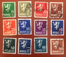 Norway - Post Horn And Leo III (Series) 1937 - Used Stamps