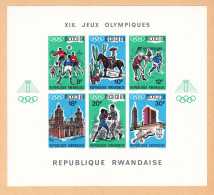 Jeux Olympiques - Mexique 68 - Rwanda - COB BF 11 ** - GF - NON Dentelé - Football - Hockey - Musique - Valeur 27,50 € - Summer 1968: Mexico City