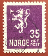 Norway - 35 øre - Post Horn And Leo III (Series) 1937 - Usados