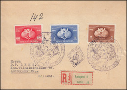 Ungarn 1056-1058A Weltpostverein UPU 1949 Auf Auslands-FDC ESSt BUDAPEST 1.11.49 - U.P.U.