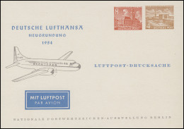 Privatpostkarte PP 9/3 Deutsche Lufthansa Bauten 8+4 Pf. 1954, Postfrisch - Sonstige & Ohne Zuordnung