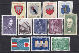 437-448 Liechtenstein Jahrgang 1964 Komplett, Postfrisch - Ungebraucht