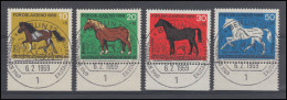 326-329 Jugend Pferde 1969: Unterrand-Satz Zentrische ESSt BERLIN 6.2.69 - Used Stamps