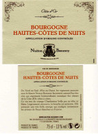 Étiquette Neuve BOURGOGNE HAUTES CÔTES DE NUITS [Nuits St Georges] - NUITON*BEAUNOY (1398)_ev47 - Bourgogne