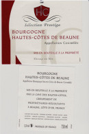 Étiquette Neuve BOURGOGNE HAUTES CÔTES DE BEAUNE - CAVE DES HAUTES CÔTES (2522)_ev43 - Bourgogne