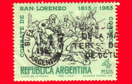 ARGENTINA - Usato - 1963 - 150 Anni Della Battaglia Di San Lorenzo - 4 - Oblitérés