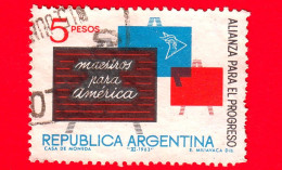 ARGENTINA - Usato - 1963 - Arte - Alleanza Per Il Progresso - 5 - Usados