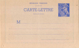 Entier FRANCE - Carte-lettre Neuf ** - 1f Mercure Bleu - Kaartbrieven