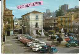 Calabria-vibo Valentia-pizzo Calabro Piazza Umberto I Animatissima Veduta Piazza Case Negozi Molte Auto Epoca Anni 60 70 - Altri & Non Classificati