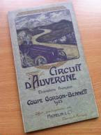 Carte Routière Michelin Circuit D'Auvergne Coupe Gordon-Bennett 1905 Race / Pokal REPRODUCTION - Wegenkaarten