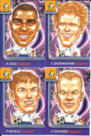 AH25 - RUGLYS CARDS SERIE 1006.B - ENGLAND NATIONAL TEAM - COLE SHERINGHAM SHAERER NEVILLE - Tarjetas