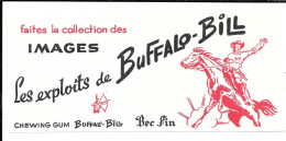 GF519 - BUVARDS BEC FIN CHEWING GUM BUFFALO BILL - LES EXPLOITS DE BUFFALO BILL - Lebensmittel