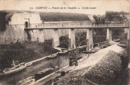 GRECE - Corfou - Fossés De La Citadelle - Castle Moats - Vue Sur Le Pont - Bateaux - Animé - Carte Postale Ancienne - Griechenland