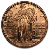 MEDAILLE AMERICAINE EN CUIVRE . STANDING LIBERTY . - Autres & Non Classés