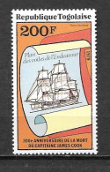 PA - 1978 - N° 376 **MNH - Capitaine Cook - Togo (1960-...)