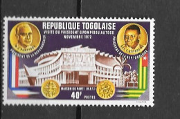 1972 - N° 759**MNH - Visite De Pompidou - Togo (1960-...)