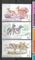 1967 - N° 543 + 545 + 547 **MNH - Animaux - Togo (1960-...)