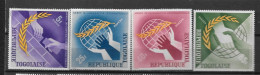 1965 - N° 466 + 468 à 470 **MNH - Année Coopération Internationale - Togo (1960-...)