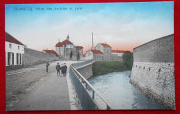 CPA Couleur Clabecq, Hôtel Des Aciéries Et Gare - Tubeke