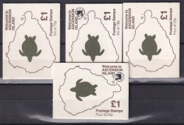 Ascension Carnets N° C496/497 - 4 Carnets - Tortue - Neuf ** Sans Charnière - TB - Ascensione