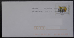 Enveloppe PAP De Service La Poste Timbre Bonne Année 2011 Lewis Trondheim  Oblitéré - Cartas & Documentos