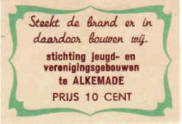 Dutch Matchbox Label, Alkemade - South Holland, Stichting Jeugd- En Verenigingsggebouwen Te,  Netherland - Boites D'allumettes - Etiquettes