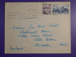 DM 10    MAROC BELLE   LETTRE RR  1956 MARAKECH  A  MAIDSTONE ENGLAND     +AFF. INTERESSANT +++ - Lettres & Documents