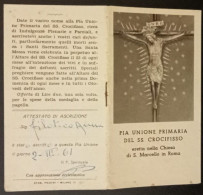 Libretto Religioso Pia Unione Del SS. Crocifisso Chiesa S. Marcello Roma (Relig28) Come Foto Con Statuto Ed Indulgenze - Old Books
