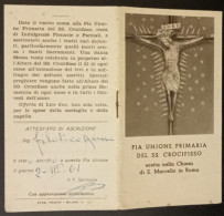 Libretto Religioso Pia Unione Del SS. Crocifisso Chiesa S. Marcello Roma (Relig28) Come Foto Con Statuto Ed Indulgenze - Libri Antichi