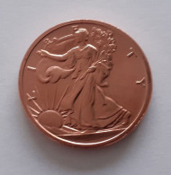 MEDAILLE AMERICAINE EN CUIVRE . LIBERTY . - Andere & Zonder Classificatie