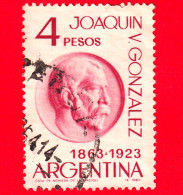 ARGENTINA - Usato - 1964 - 100 Anni Della Nascita Di Joaquín V. González (1863-1923), Giurista -4 - Used Stamps