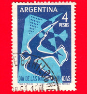 ARGENTINA - Usato - 1964 - ONU - Giorno Delle Nazioni Unite - Piccione Volante - 4 - Used Stamps