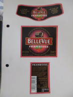 Lot De 9 étiquettes De Bières Belges - Brasserie Belle Vue - Birra