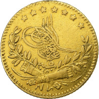 Turquie, Abdul Aziz, 25 Kurush, 1870, Qustantiniyah, Or, TTB+, KM:694 - Turquie