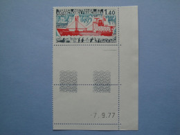 TAAF FSAT 1977 Yvert 67 ** MNH  Cote 3.00€  Coin Daté Bateau Thala Dan Je Liquide - Neufs