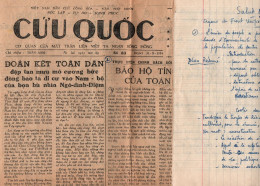 PROPAGANDE VIETMINH CUU QUOC PRESSE JOURNAL  1954  ARMEE FRANCAISE INDOCHINE INDOCHINA  CEFEO - Francese