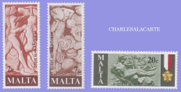 MALTA REPUBLIC  1977  WORKERS COMMEMORATION  S.G. 586-588 U.M. - Malte