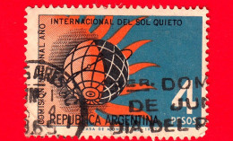 ARGENTINA - Usato - 1965 - Anno Internazionale Del Sole Quieto - Emblema - 4 - Gebruikt