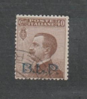 REGNO:  1922  B.L.P.  -  40 C. BRUNO  SOPRASTAMPA  AZZURRA  US. -  SASS. 9 - Francobolli Per Buste Pubblicitarie (BLP)