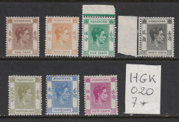 Hong Kong - Yvert 140/152 - Neufs AVEC Charnière - Scott#154/162 - Georges VI - Nuovi