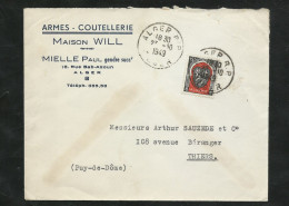 Algérie Lettre Maison Will Par Avion Alger Le 27/10/1949 Pour Thiers Les N°271 Seul   B/TB - Lettres & Documents