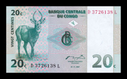 Congo República Democrática 20 Centimes 1997 Pick 83 Sc- AUnc - Repubblica Democratica Del Congo & Zaire