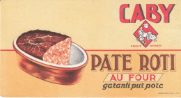 Buvard - Blotter - CABY Jambons Salaisons Saucissons Conserves HOGPORC - Paté Roti - Autres & Non Classés