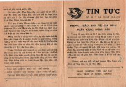 TIN TU'C PROPAGANDE VIET MINH TRACT PRESSE 1954  ARMEE FRANCAISE INDOCHINE INDOCHINA  CEFEO - Francese